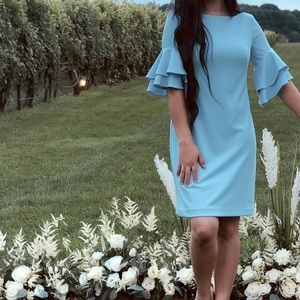 Ralph Lauren Blue Dress Knee-Length Short Sleeves